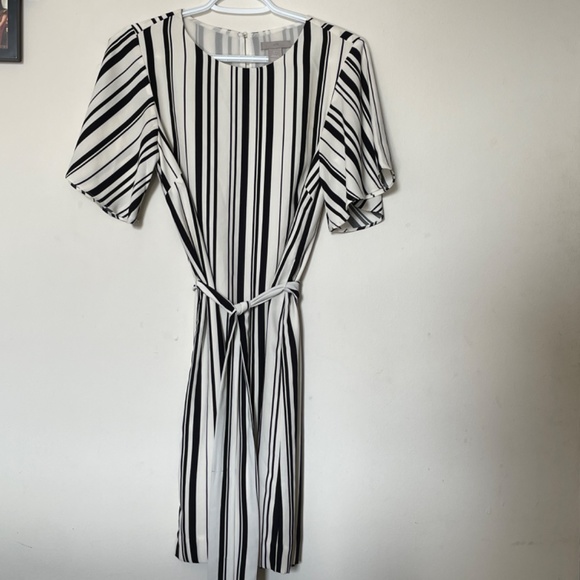 H&M Short-Sleeves Belted Striped Dress (Size 4) - Picture 2 of 9